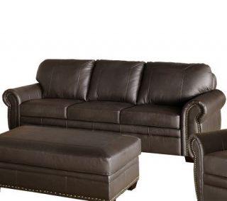 Abbyson Living Bellavista Leather Sofa —