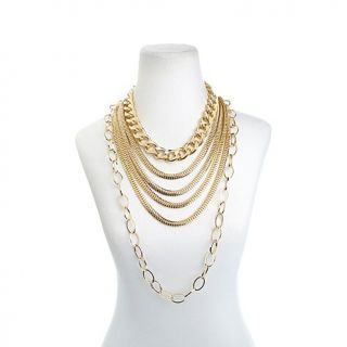 R.J. Graziano "Go Luxe" All Metal Link Necklace 3 piece Set