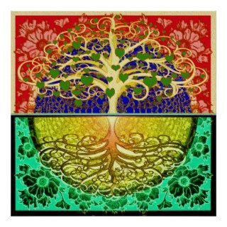 Tree of Life Hearts Posters