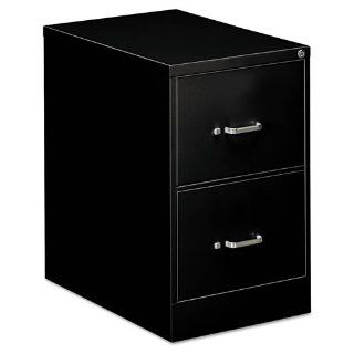 OIF   Two Drawer Economy Vertical File, 18 1/4w x 26 1/2d x 29h, Black   Sold As 1 Each   Wire follower block keeps files upright.  Financial Calculators 