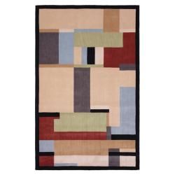 Hand tufted Illusions Shapes Multi Abstract Rug (5' x 8') 5x8   6x9 Rugs