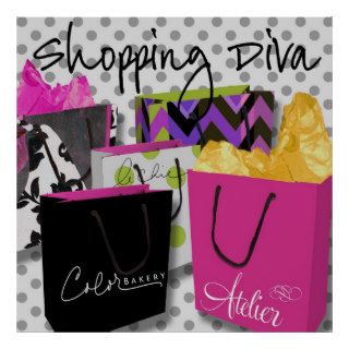 Shopping Diva Fashion Posters