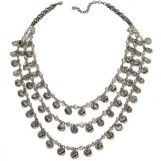 R.J. Graziano "Facets Fantastique" Faceted Bead Triple Row 27" Necklace