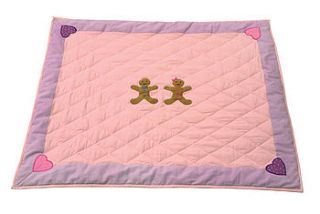 lilac gingerbread children's floor quilt by kiddiewinkles