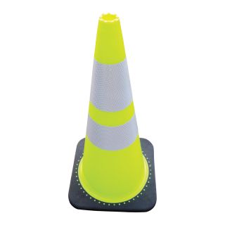 JBC Revolution Series Traffic Cone — Lime, With 3M Reflective Collar, 28in.  Traffic Cones