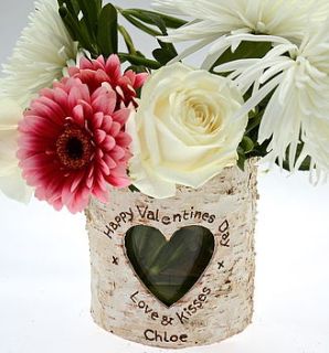 personalised birch bark vase / candle holder by the letteroom