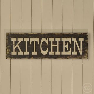 distressed kitchen sign by little red heart
