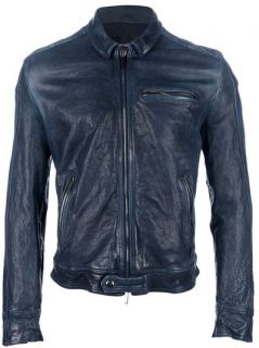 Emporio Armani Cropped Leather Jacket