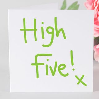 high five congratulations card by megan claire
