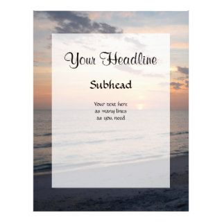 Beach Sunset background with custom text Custom Flyer