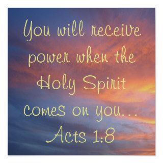 Holy Spirit bible verse Acts 18 Poster