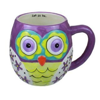 Natural Life 1 Count Owl Call Mug, Let it Be Kitchen & Dining