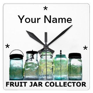 Fruit Jar Collector w/YourName Vintage Mason Jars Clocks