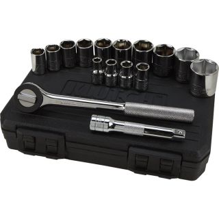 Klutch 16-Pc. 1/2in.-Drive SAE Socket Set  1/2in. Drive Sets