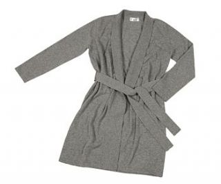 pure cashmere knitted dressing gown robe by ewe style