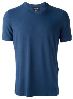 Giorgio Armani Bamboo V neck T shirt   Elite