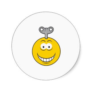 Wind Up Smiley Face Sticker