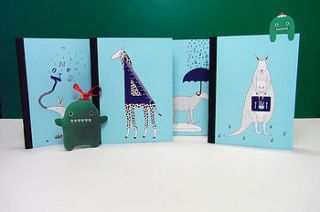 harriet russell zany zoo notebook set by noodoll