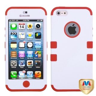 BasAcc Ivory/ White/ Red Rubber Hybrid Skin Case for Apple iPhone 5 BasAcc Cases & Holders