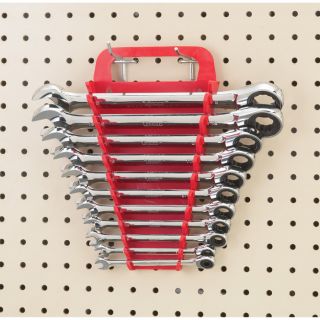 Ernst Manufacturing Wrench Gripper — 11-Tool, Red, Model# 5086  Wrench Organizers