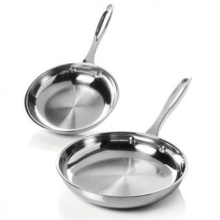 Wolfgang Puck Bistro Elite Stainless Skillet Set   8 and 10in