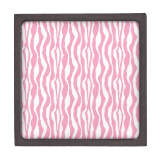 Pink Zebra Stripe Premium Jewelry Box