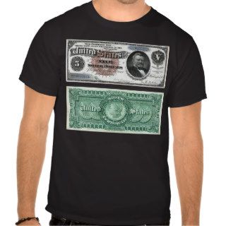 $5 Banknote Silver Certificate Series 1886 T shirts