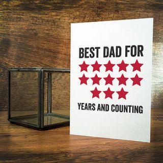 personalised 'best dad' card by a is for alphabet
