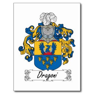 Dragoni Family Crest Post Cards