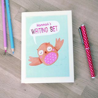 personalised girl's notecards writing set by made by ellis