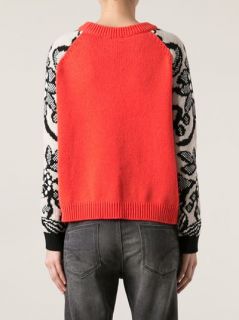 Mrz Crew Neck Patterned Sweater