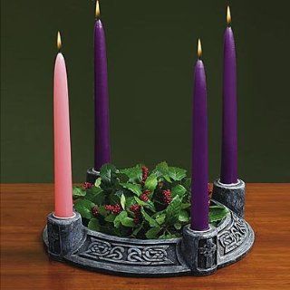 "Celtic" Advent Wreath    Stone look   Advent Candles Wreath