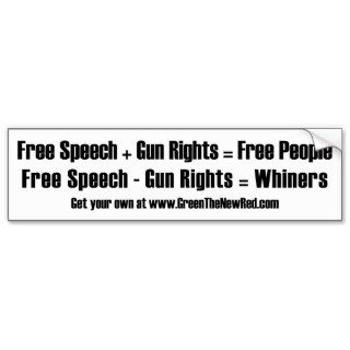 Free Speech Gun Rights Bumper Sticker