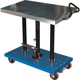 Vestil Manual Hydraulic Post Table — 1000-Lb. Capacity, Model# HT-10-2036A  Hydraulic Lift Tables   Carts