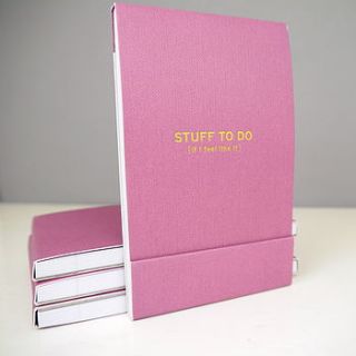 stuff to do list notebook by begolden