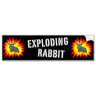 Exploding Rabbit Bumper Sticker