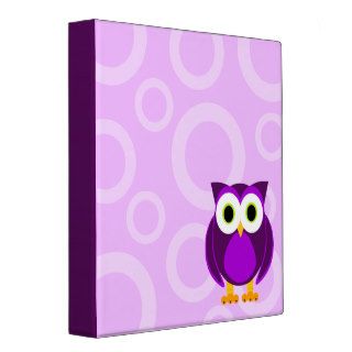 Purple Owl Design Binder 1"