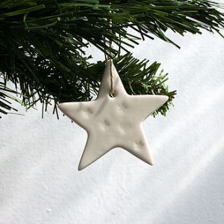 porcelain star decoration by jo heckett