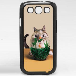 Animal Cat Looking At Fish Bowl Cute Funny Phone Case Samsung Galaxy S3 I9300 Case 