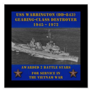 USS Warrington (DD 843) Poster