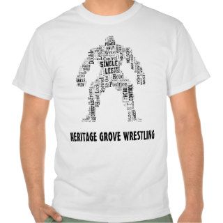 Heritage Grove Wrestling Black Design Tshirts