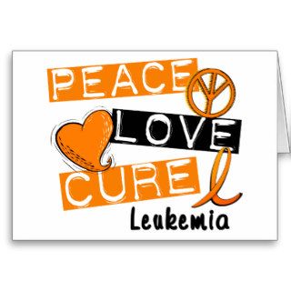 Peace Love Cure Leukemia Cards