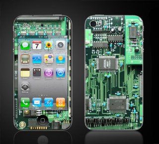 iPhone 4 4S Vinyl Skin Kit  Circuit Board design. Looks like inside of Iphone. Very cool Cell Phones & Accessories