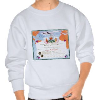 TWA Oceanus Atlanticus Certificate   Customizable Pull Over Sweatshirt