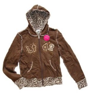 Limited Too Girls Ltd 2 Animal Print Reversible Zip Hoodie Jacket, 14 Clothing
