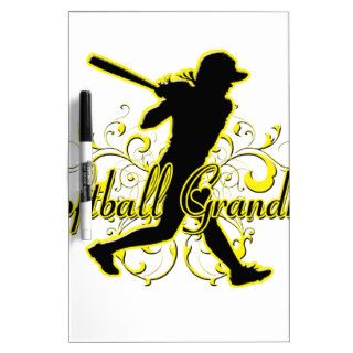 Softball Grandma (silhouette).png Dry Erase Whiteboard