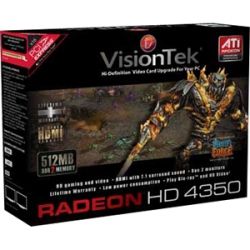 Visiontek 900308 Radeon 4350 Graphic Card   512 MB DDR2 SDRAM   PCI E VisionTek Video Cards