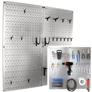 Wall Control Industrial Metal Pegboard — Galvanized Metal, Six 16in. x 32in. Panels, Model# 35-P-3296GV  Pegboards