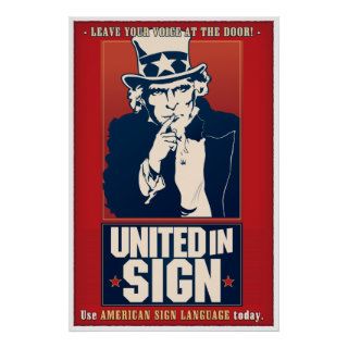 United in Sign (ASL) Posters