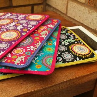 printed fabric lap top tablet cover by raffique